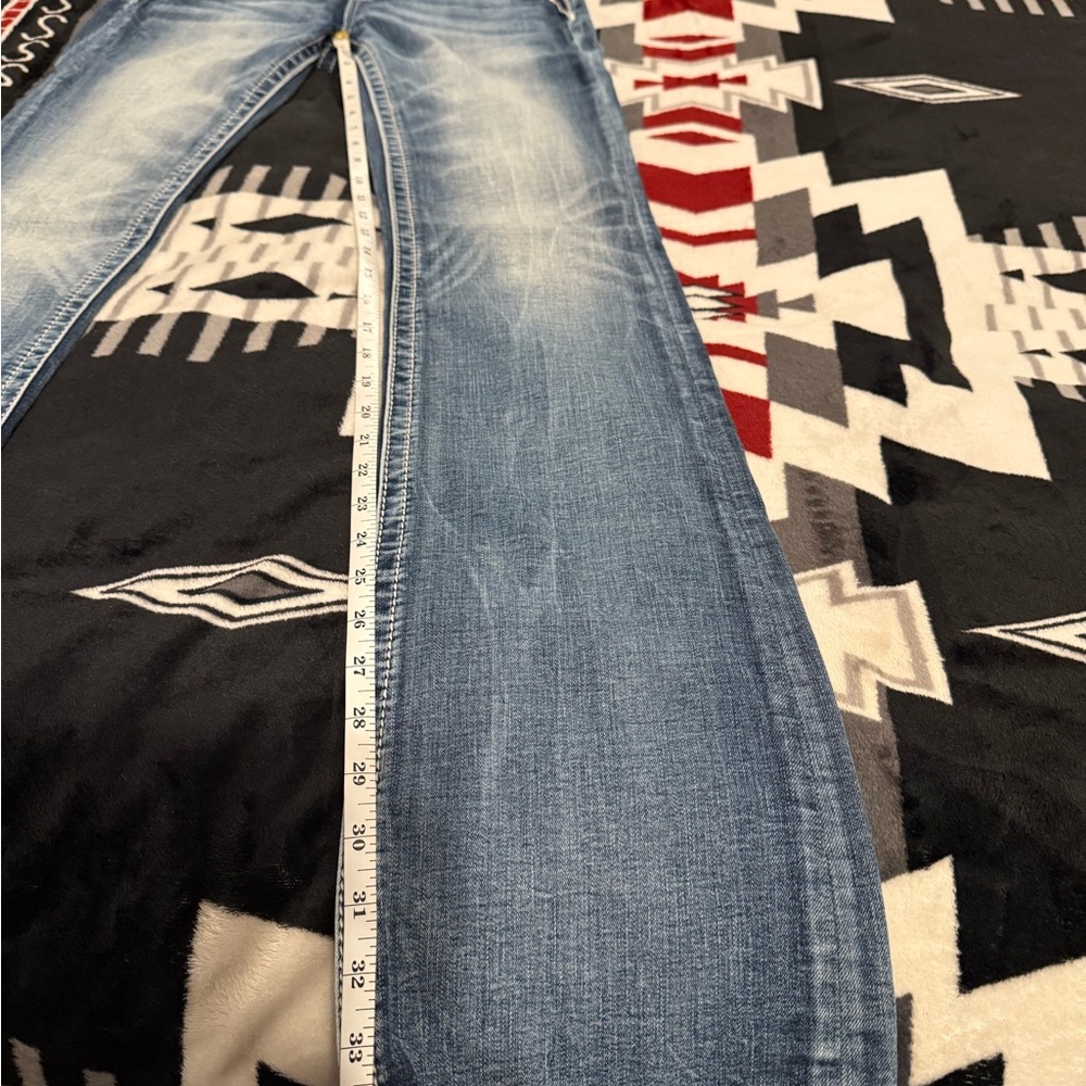 Miss Me Blue Boot Cut Jeans Classic Style - Picture 10 of 15